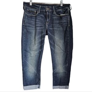 Capri dark wash womens size 12 slight stretch